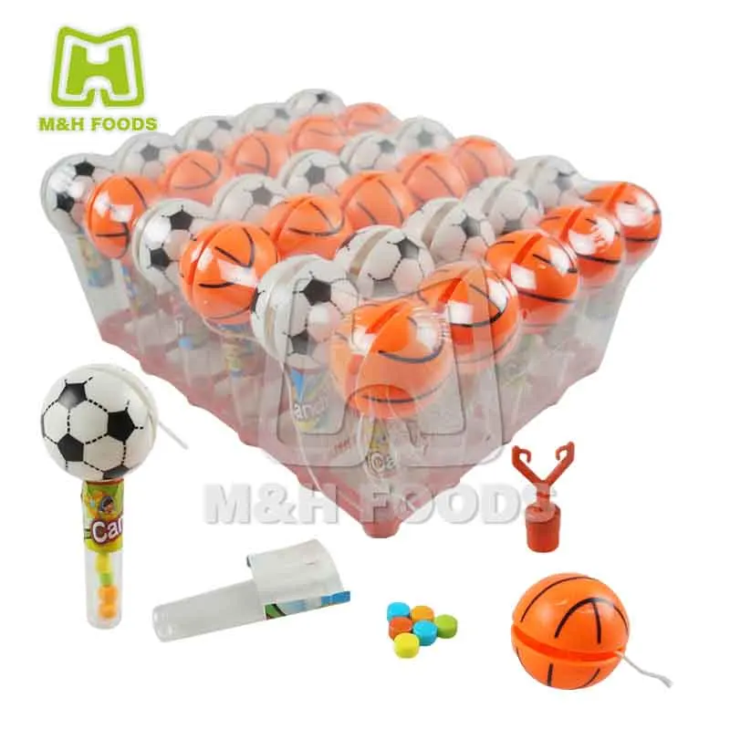 Toy Yo-Yo Football and Basketball Shaped Candy Toy
