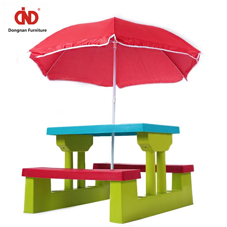 Hot Sale Plastic Play Children Kids Folding Table Set