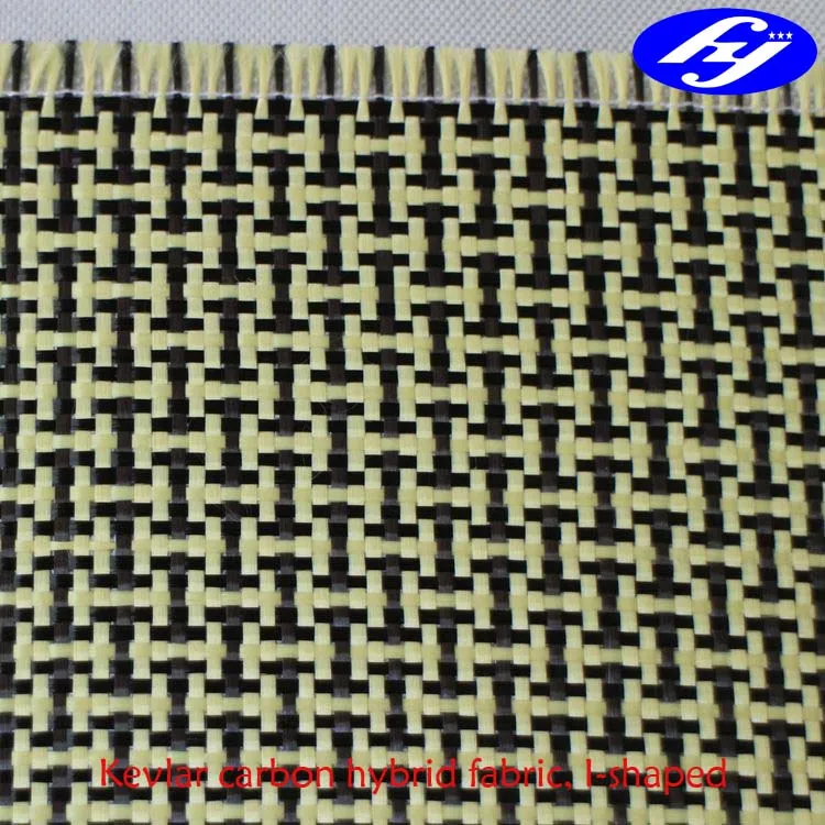 200g/m2 I-shaped Kevlar aramid carbon hybrid fabric/cloth/rolling