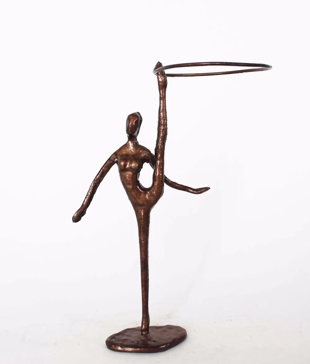 Home Decor Arts And Craft Casting Iron Handicraft Metal Bronze Dancing Figure Sculpture