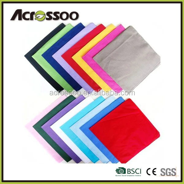 100% Cotton Solid Colors Plain Biker Sport headwear printed Bandana