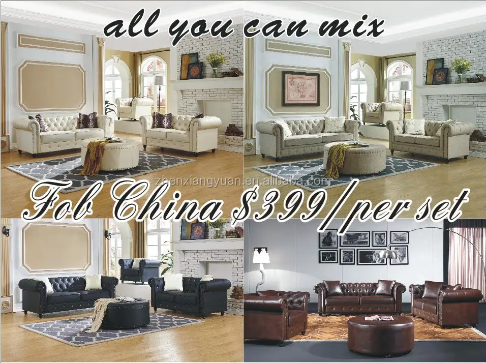 2023  Living room furnitures Victoria Classic Button Tufted Corner sectional fabric Sofa