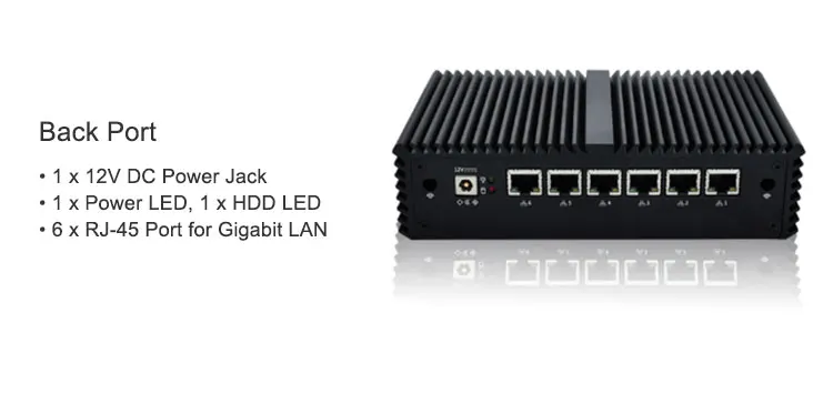 Mini itx брандмауэр оборудование для сервера aes-ni