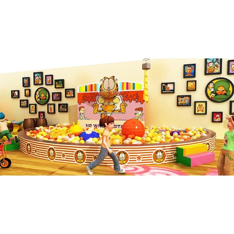 
New Design Support Customized kids indoor play ground playhouse with ball poll with swing 