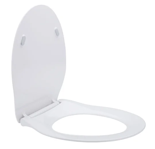 European ceramic slim  uf material egg shape toilet seat cover with soft closing  hinges