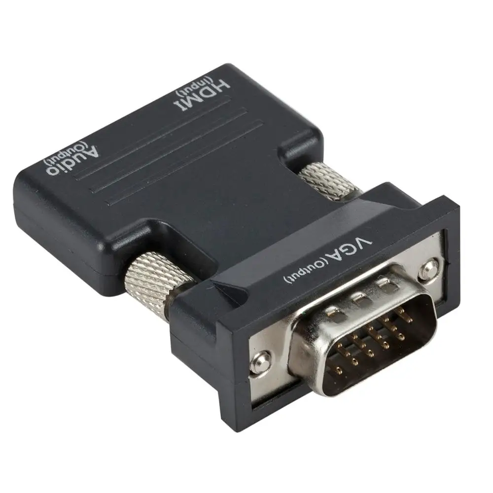  Переходник с HDMI «мама» на VGA «папа» + аудиоадаптер 1080P HDTV преобразователь