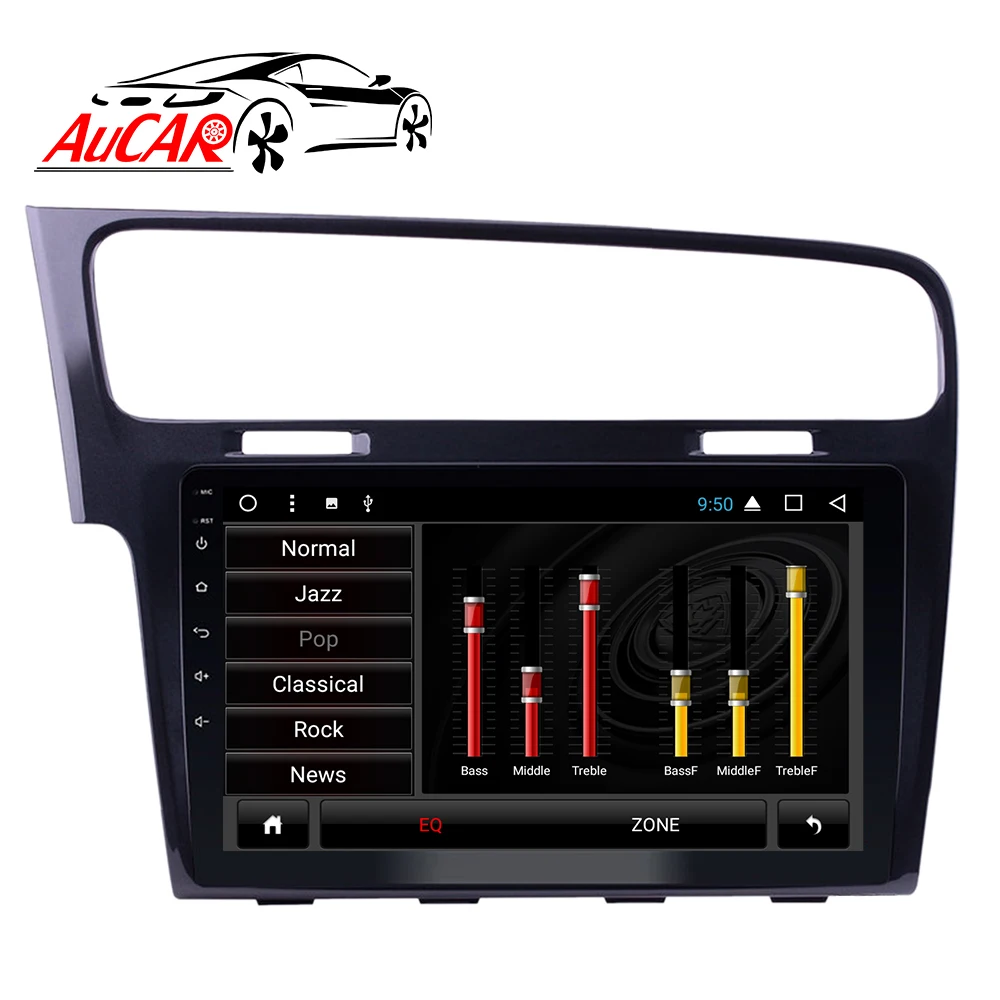 Автомобильный радиоприемник AuCar, 10,1 дюйма, Android 10, сенсорный экран, стерео, видео, GPS-навигация, головное устройство для VW Volkswagen Golf 7 LHD 2014-2019