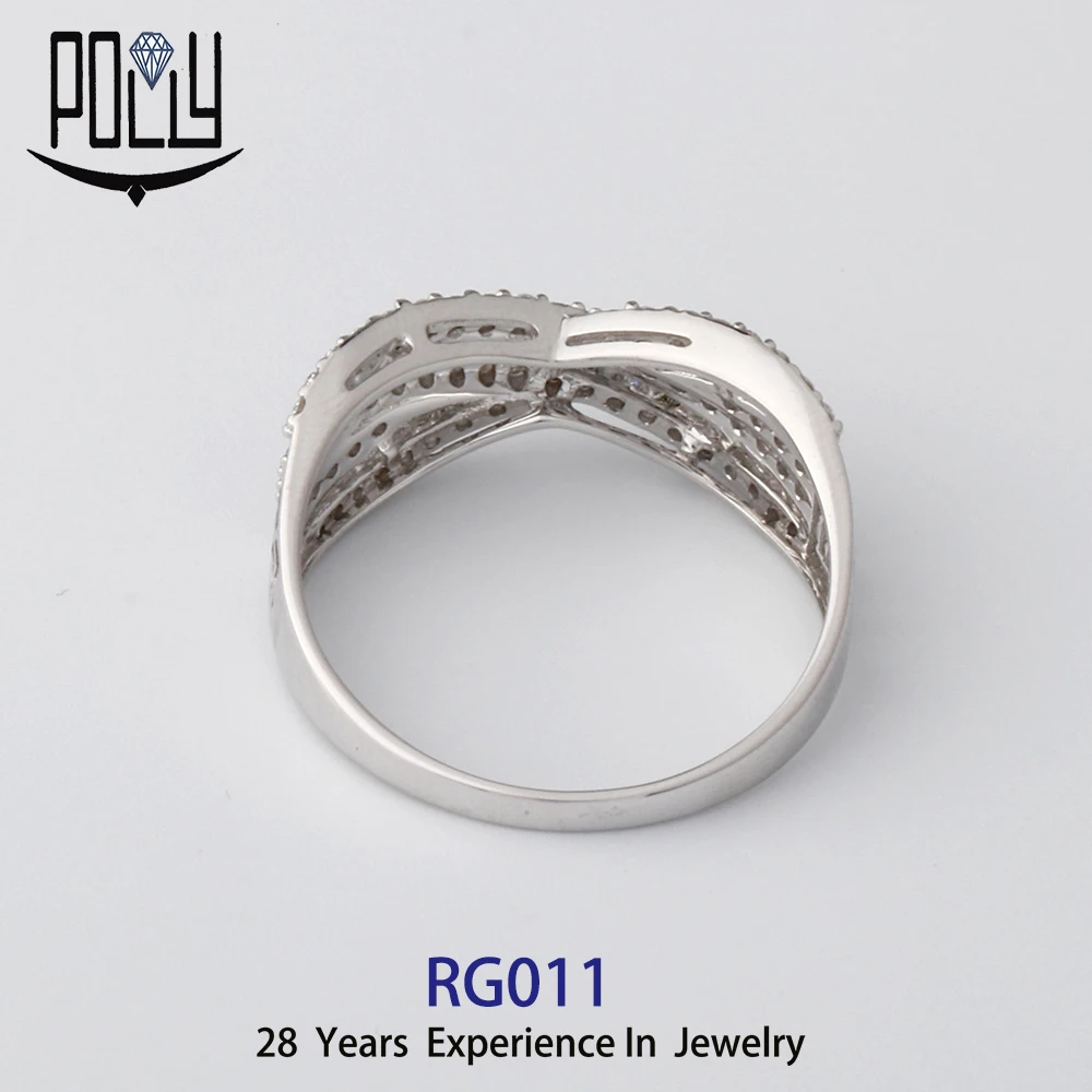 Real Diamond Wedding Dubai 18K Gold Ring  for  Women Jewelry