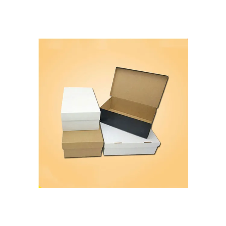 
Custom Cardboard Yeezy Matte Black Shoe Boxes Inserts White Shoes Shine Carton Box 