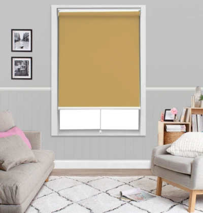 Cordless Roller Blind Light Filtering Fabric Spring Roller Curtain