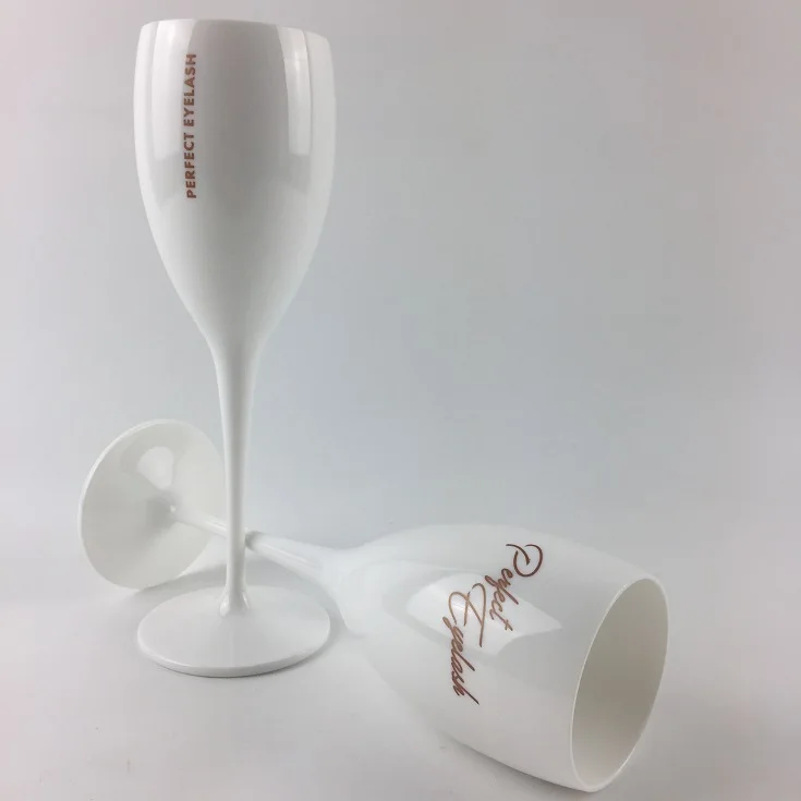 Unbreakable Customized Colored  plastic champagne flute for bar/clubs