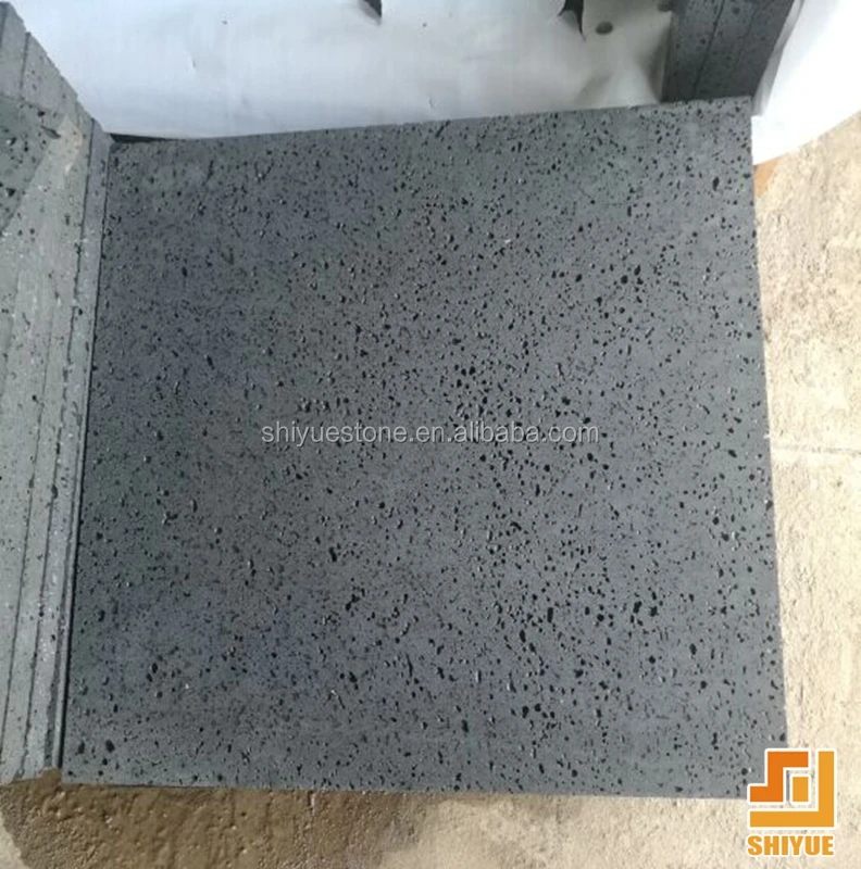 
China Hainan black lava stone tile price lava stone for sale 