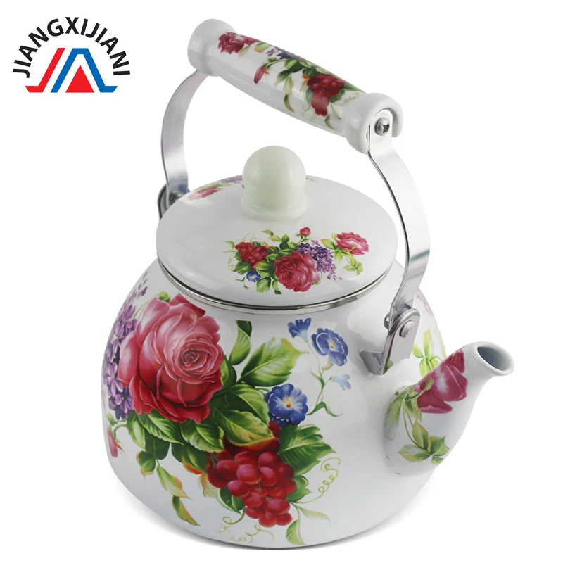 
6.0L camping cast iron enamel coated kettle 