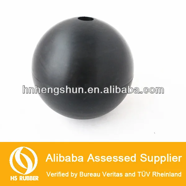 
 7.5cm диаметром черной запах силиконовые резиновый мяч с полыми  