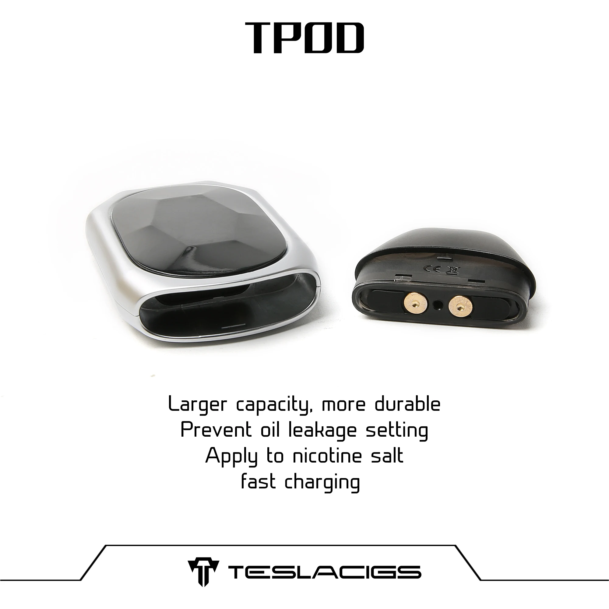 Заводская поставка, электронная сигарета Teslacigs 1.5ohm Pod System, керамическая катушка TPOD Kit Vape Kit