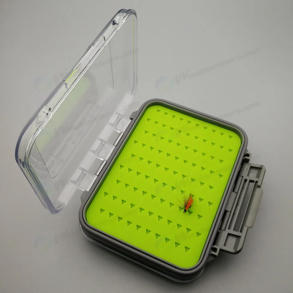 125*100*42mm fly fishing Double Side Plastic Waterproof silicone fishing lure package box
