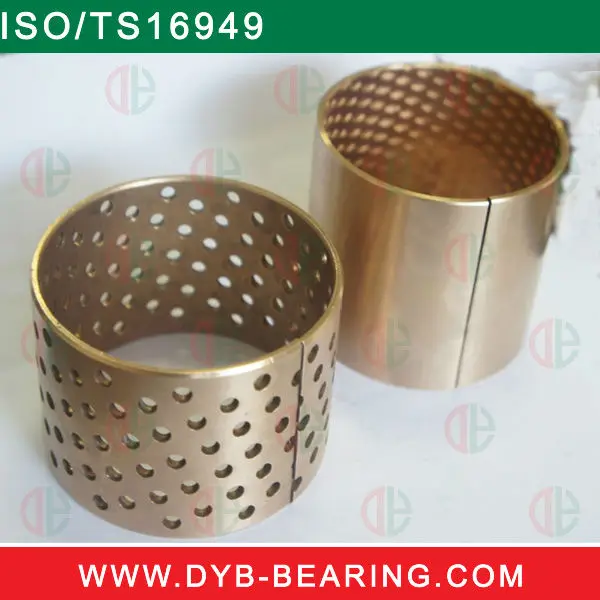 Stainless Steel Sintered Bronze Bimetal Slide Bushing Dry Split Oilless DU Brass Copper Manufacturer