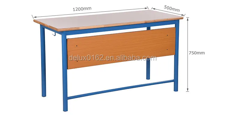 Solid Wood Classroom Table School Student Desk and Chairs Modern Steel Tube School Furniture Wooden 12mm Plywood 20 Sets