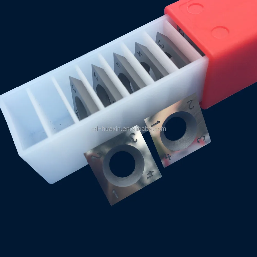 15mm Square Carbide Cutter Insert Knife with four Edge Radius Replacement Accessories for Woodworking Spiral planer Cutter Head