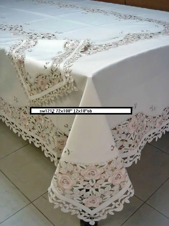 elegant cutwork tablecloths