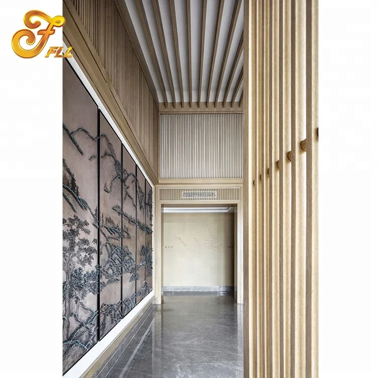 
hotel decoration mdf 3d board wall decoration panel 