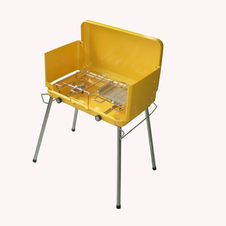 Outdoor Double Burner Powder Coated Camp Gas Stove