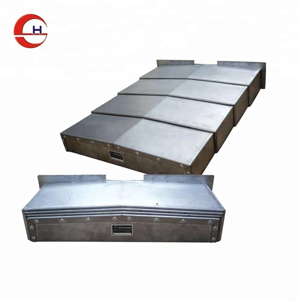 steel plate telescopic bellow cover,protective bellow covers for cnc machine by Judy Hao