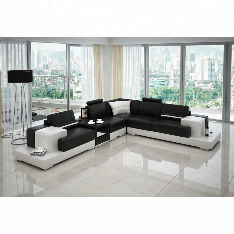 Factory Wholesale u shape sofas for livingroom Livingsets Antique Furniture living room sofa sets Leather Sofas