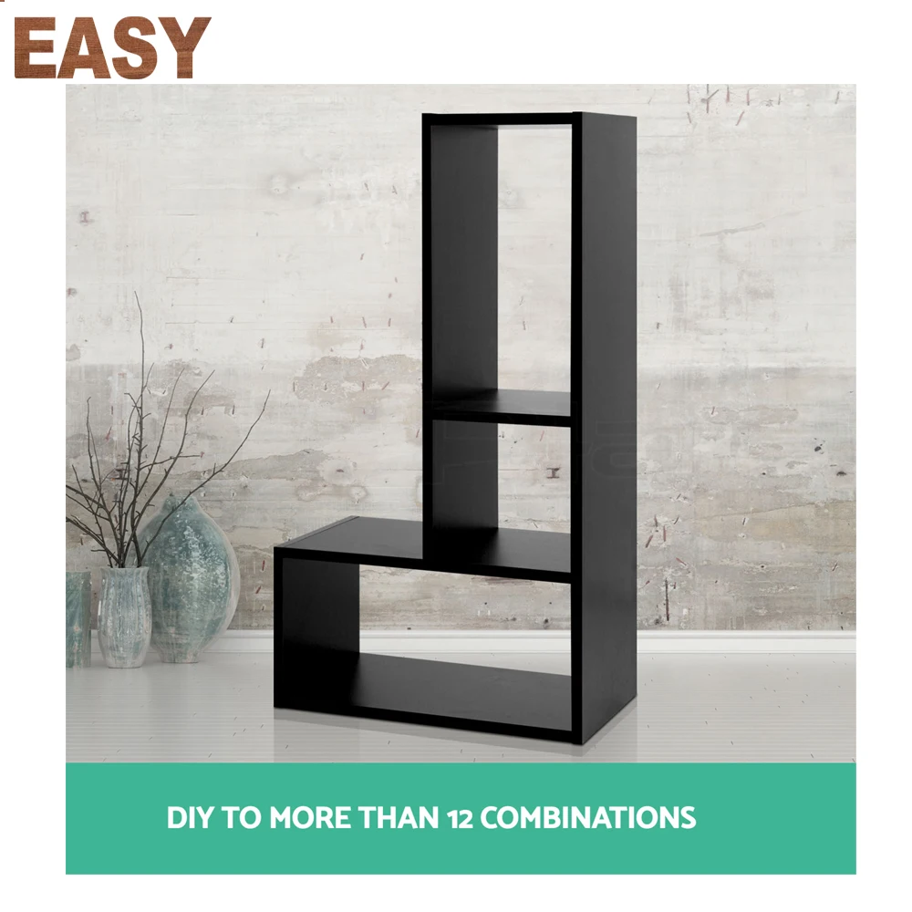 Display L Shape Cube Shelf DIY Sidetable Cabinet Storage Corner-Bookshelf Ladder