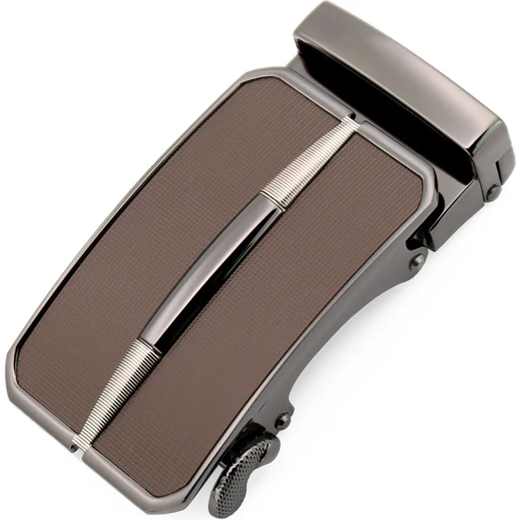 Custom Make Metal Buckle Ratchet Automatic Casual Genuine Leather Belts Mens Leather Belt