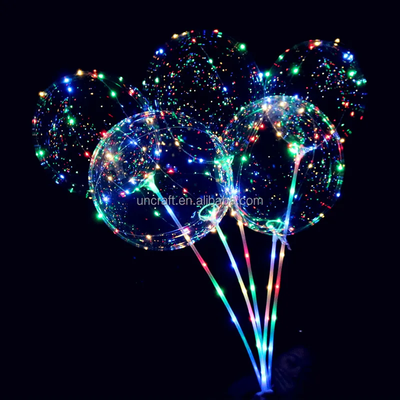 
2020 Amazon Hot sales Led Balloon Flashing Lights Bobo Helium Ballon For Halloween /birthday Party supplies 