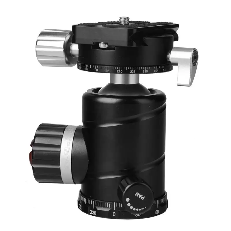 Aluminum made video camera tripod 360 Degree ball head with Quick release plate