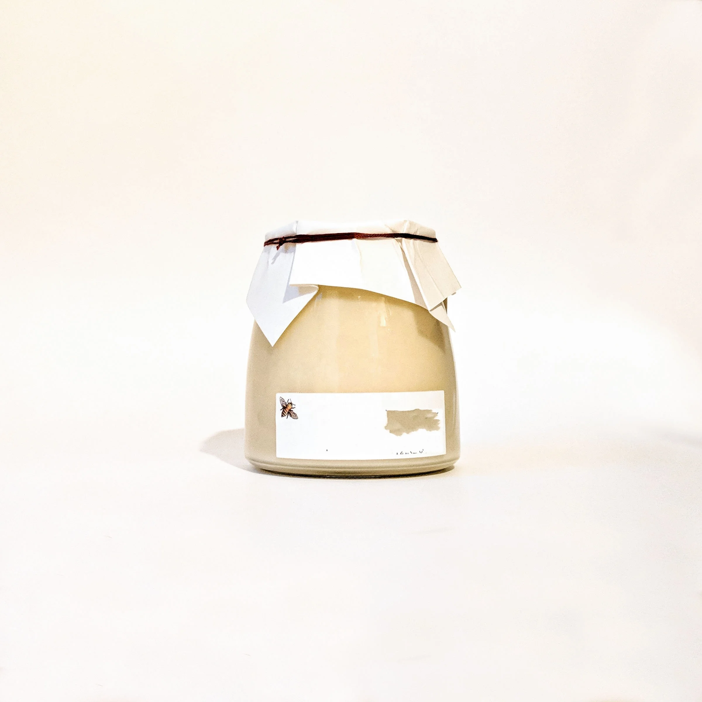 Natural beeswax Candle Handpour Jar candle with box and Paper cover