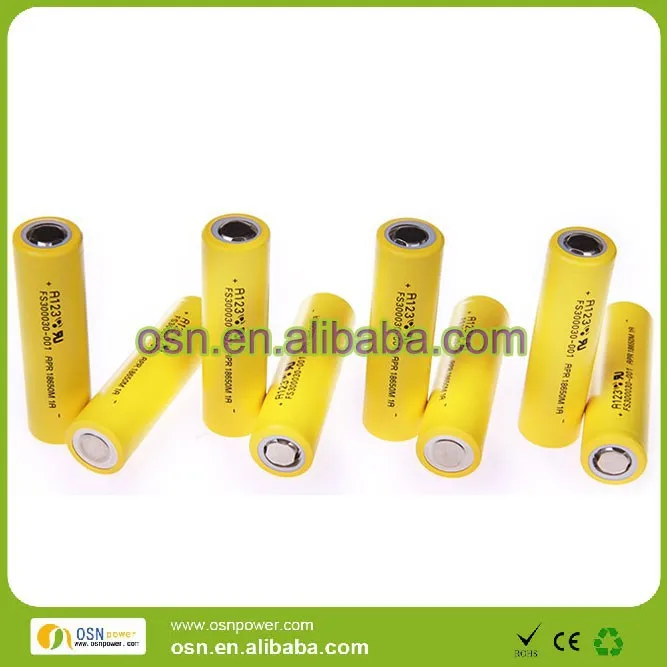 A123 APR18650M1A 18650 1100mah 30C cell