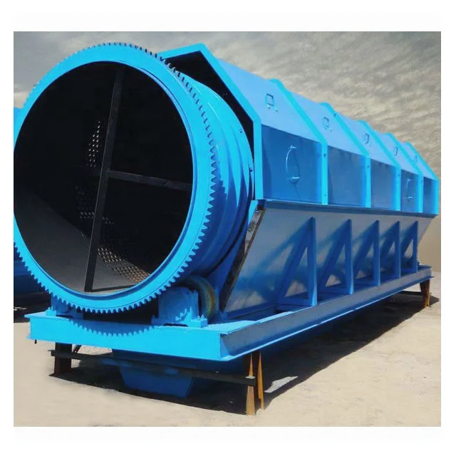 Mobile soil screener waste trommel screen diamond trommel screen machine