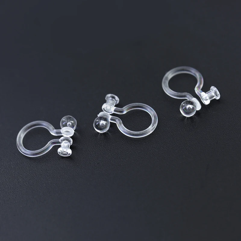 Japanese style invisible plastic earrings accessories enlarged version resin ear clip 0.75mm hole