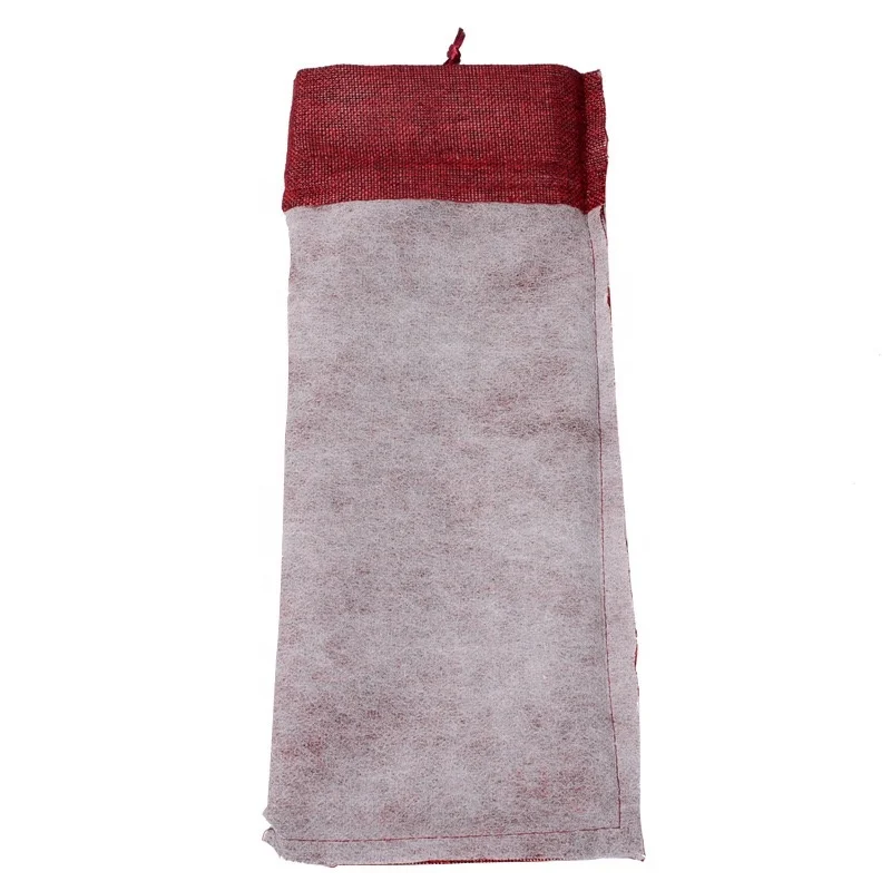 Wholesale Eco-friendly Jute Material  Red Wine Bags