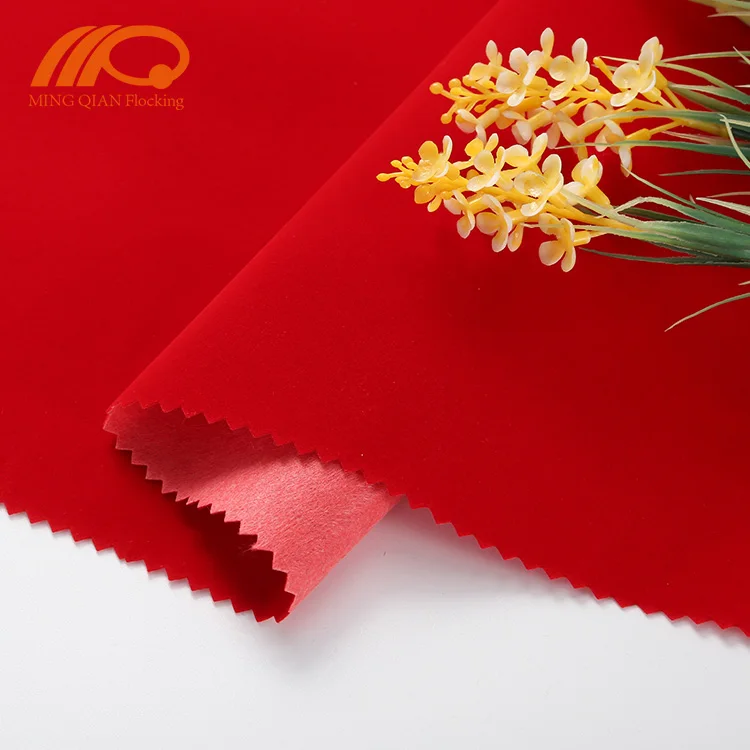 Spunlace Non Woven Fabric Flocked with Long Pile for Jewelry wine cosmetic chocolate gift packaging