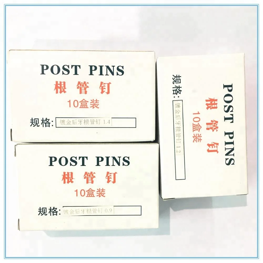 Dental Golden Plated Screw Post with Drills 15PCS PER BOX