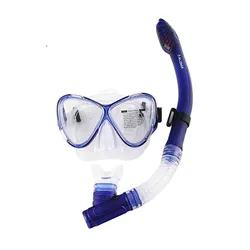 Adult Black Silicone Breathing Smoothly Snorkeling Diving Mask Snorkel Set