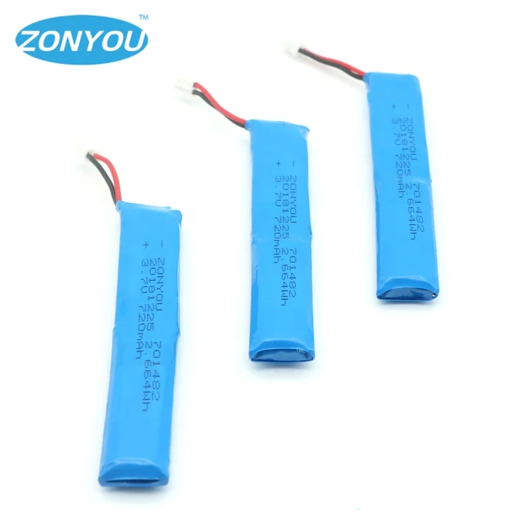 Глубокий цикл перезаряжаемый 701482 720mAh 3,7 V литий-полимерный аккумулятор для очков виртуальной реальности