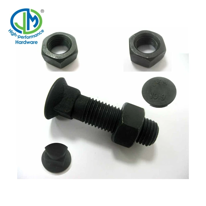 Класс 8,8, 10,9, 12,9 черный оксид углеродистой стали 5/8 дюйма специальный плуг болт 7/16-14 болт с плоской головкой плуг гусеничный болт