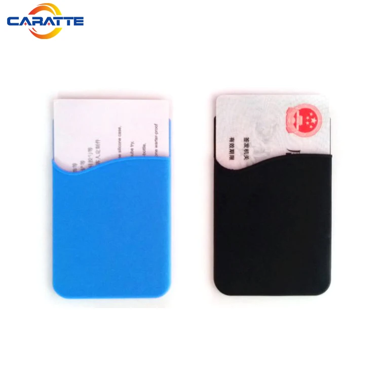 Guangdong customized print silicone smart card wallet 3m sticky for the USA