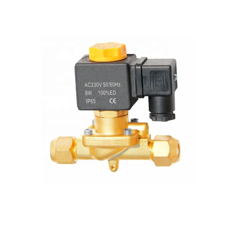 ODF or SAE two connections high and low temperature resistance brass control valve Refrigeration Tools Valve Solenoid valve