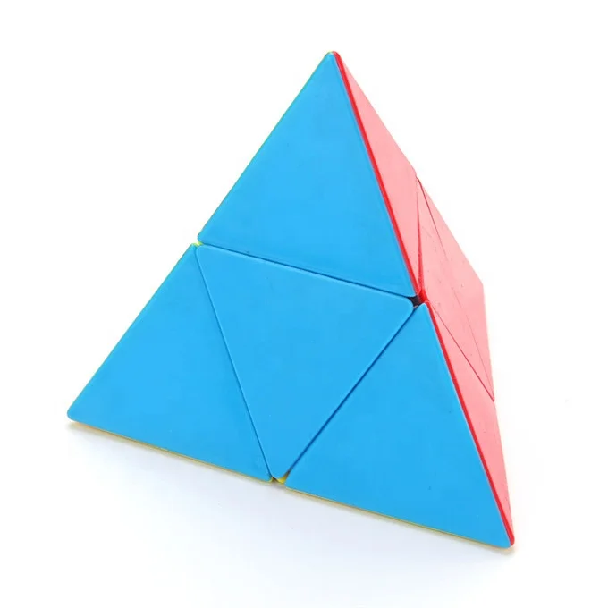 Fidget toy 9.8cm puzzle stickerless toy plastic 2X2 triangle pyramid cube