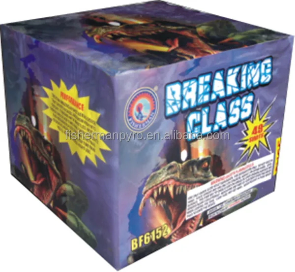 High quality BREAKING GLASS 49 Shots 500 gram cakes fireworks / outdoor fireworks for Christmas/ party / 4th of July