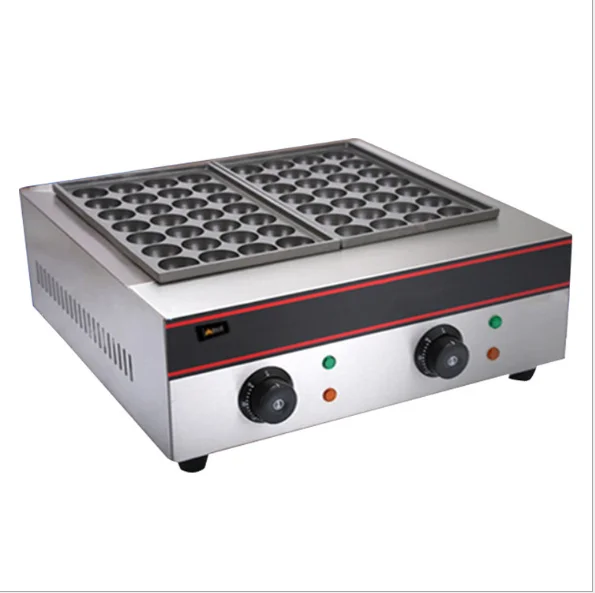 Wholesale Electric Fish Ball Grill Oven 2 Plates Octopus Balls Furnace Japanese Takoyaki Maker Machine