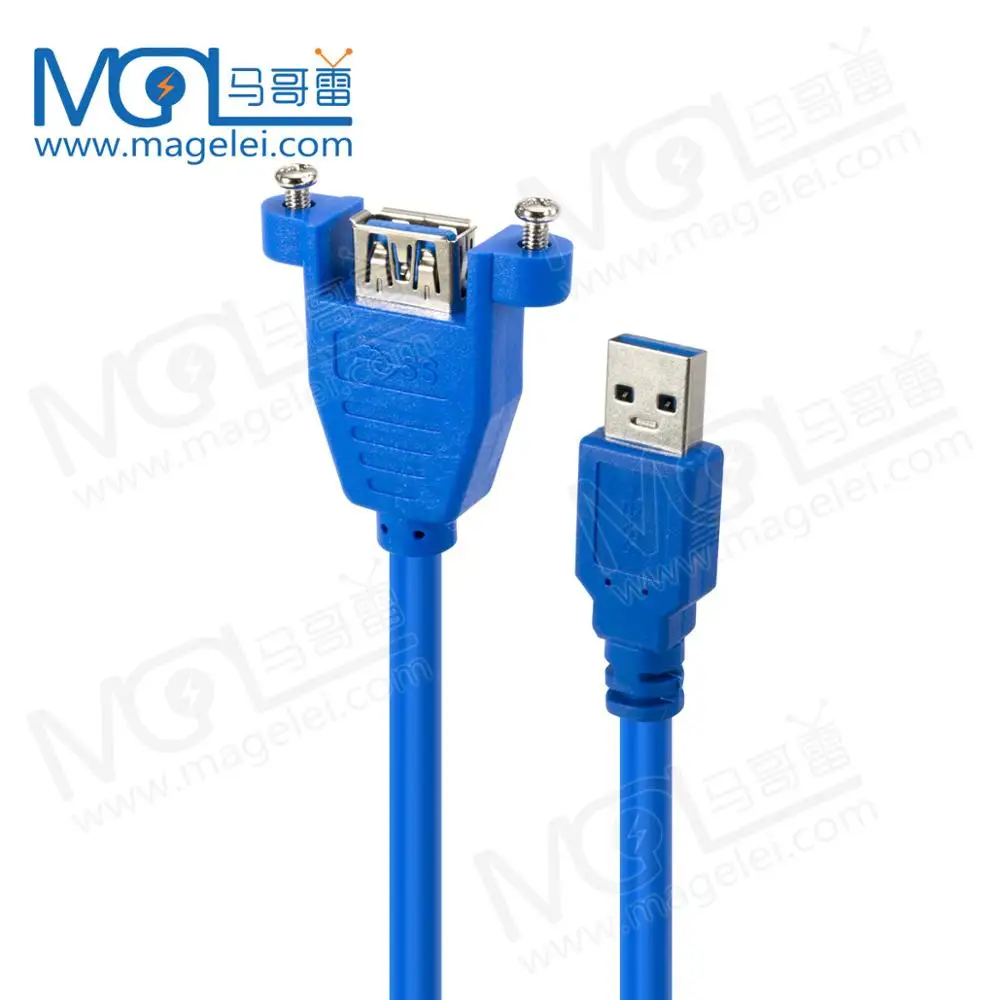 USB3.0 удлинитель с ушками USB3.0 AM-AF с отверстия под винт для фиксации коробки щитка мужчин и женщин