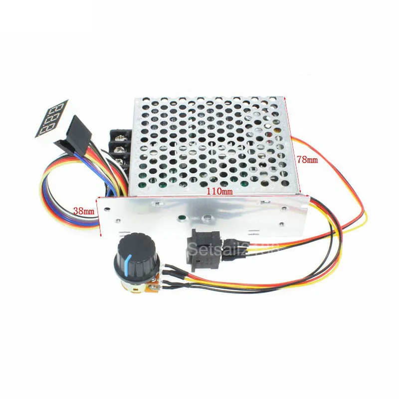 Digital display DC 10V-55V 40A PWM DC Governor Brush Motor Speed Control Controller Forward Reverse Reversible