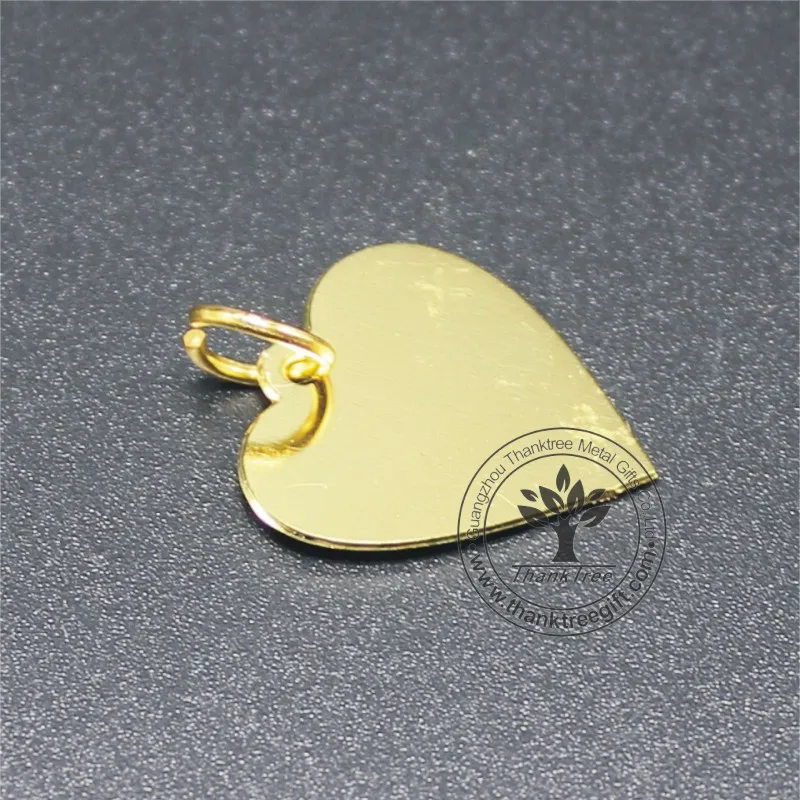 factory wholesale logo engraved custom small metal tags for jewelry